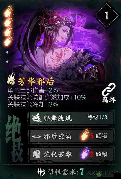 影之刃 3 芳华邪后心法绝技效果解析