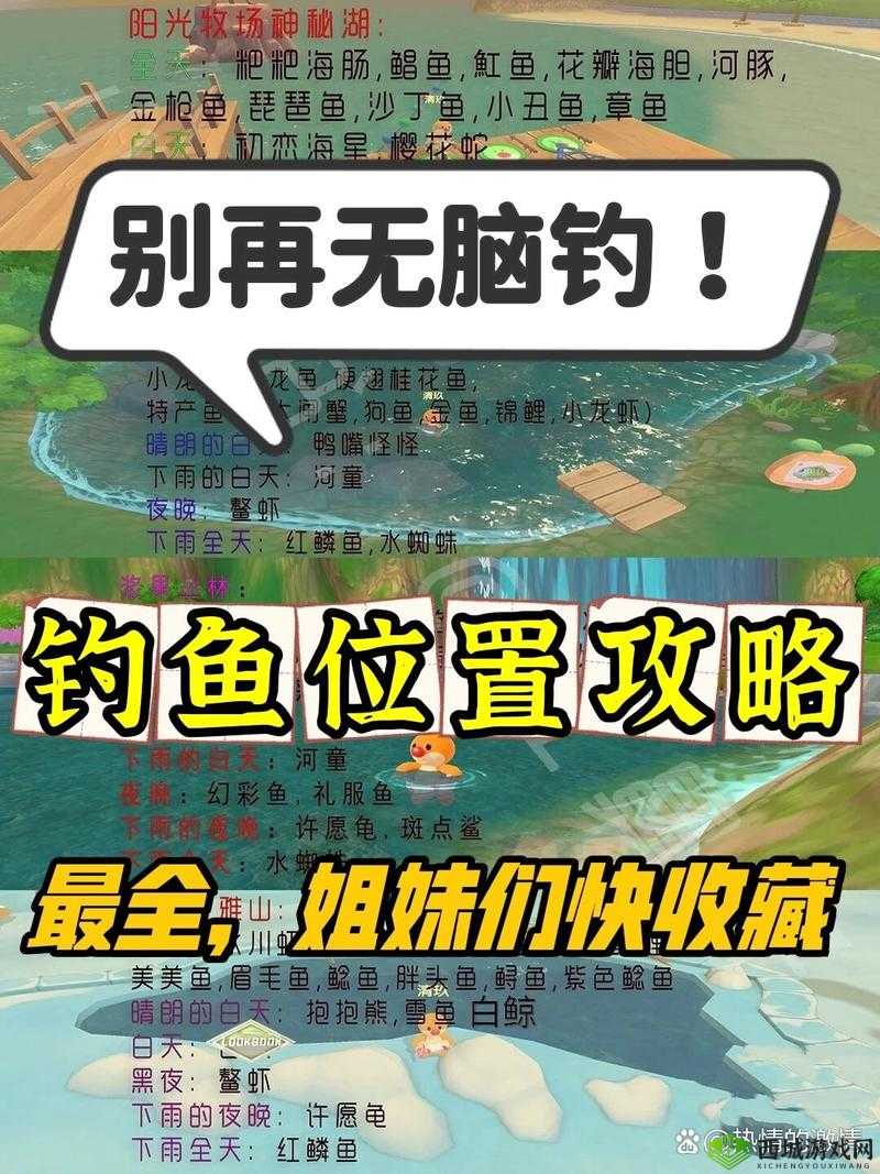 摩尔庄园手游钓鱼地点一览