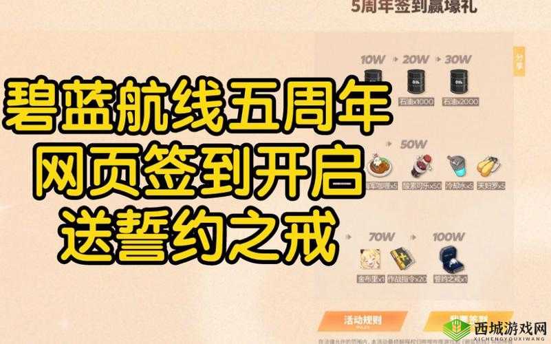 碧蓝航线载庆典签到活动概览