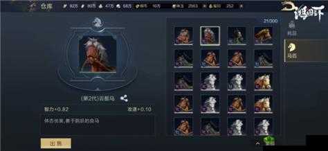 鸿图之下马匹养成与培育技巧