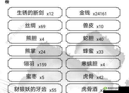 探寻大余山脉:红尘问仙下怪物之谜及掉落物品全览