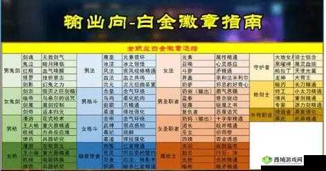 DNF最强大作战全职业白金徽章选择攻略