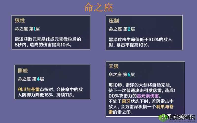 原神雷泽命之座优先级详细解析与升级顺序推荐