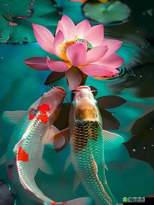 锦鲤吸水:优雅灵动的水中姿态