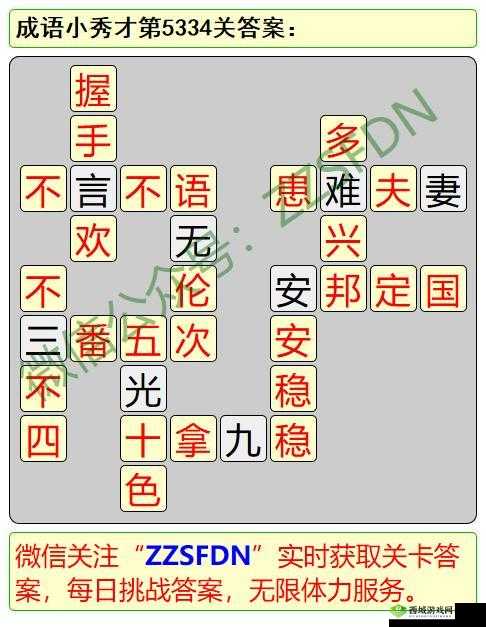 探寻成语小秀才 53 关答案及通关攻略