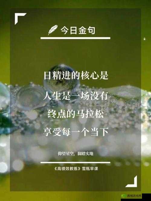 日日精进而不懈，久久为功以致远