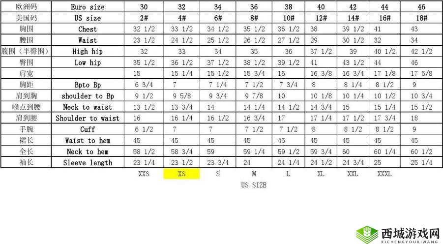 欧洲尺码日本尺码专线美国:服装尺寸跨境专线