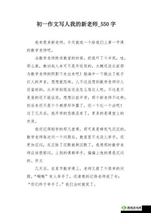 新来的老师 3:教育新秀的成长之路