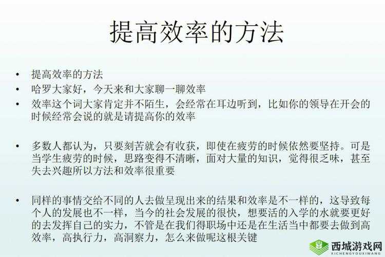 顶级优化技巧:提升效率的关键所在