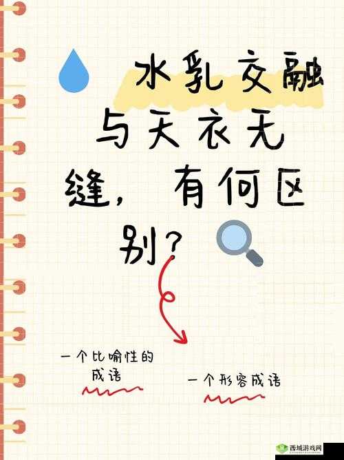 水乳交融和天衣无缝的区别：深度解析对比