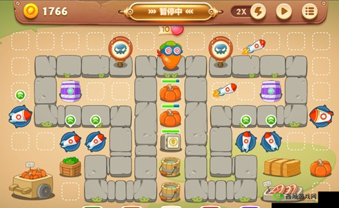 保卫萝卜 3 集市第 8 关通关攻略 金萝卜图文详解如何过关