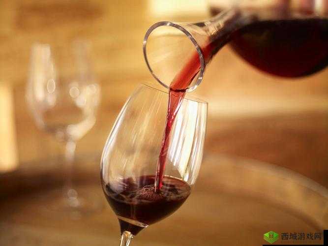 红酒倒入花核心：独特的视觉盛宴