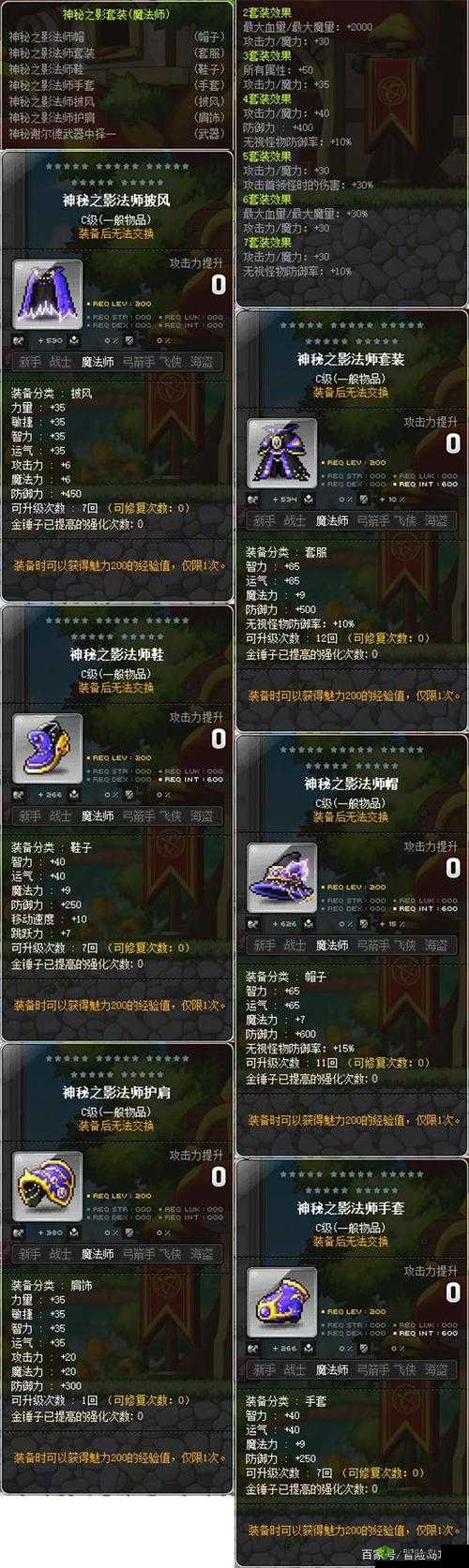 冒险岛2启灵师：狂暴套属性介绍，套装出处及效果览