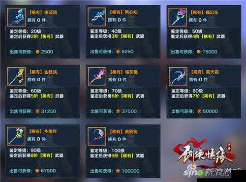 剑侠情缘手游:武器收藏攻略大全——打造专属武器收藏之路揭秘与指南