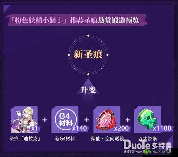 崩坏3迪拉克圣痕锻造公式揭秘，材料清单大公开