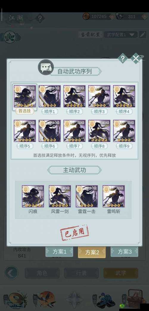 江湖悠悠,剑影酒香中的武学搭配艺术