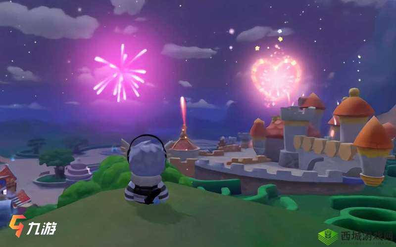 摩尔庄园手游烟花秀，璀璨夜空下的浪漫约定