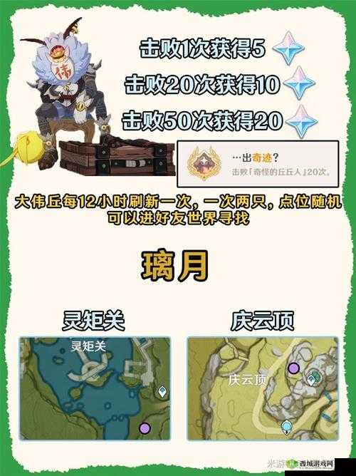 原神1.5目击地点7，奇怪的丘丘人时间地点攻略