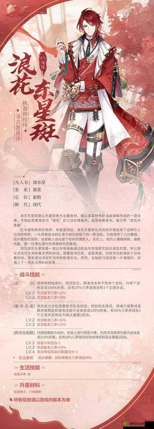 食物语新角色浪花东星斑介绍