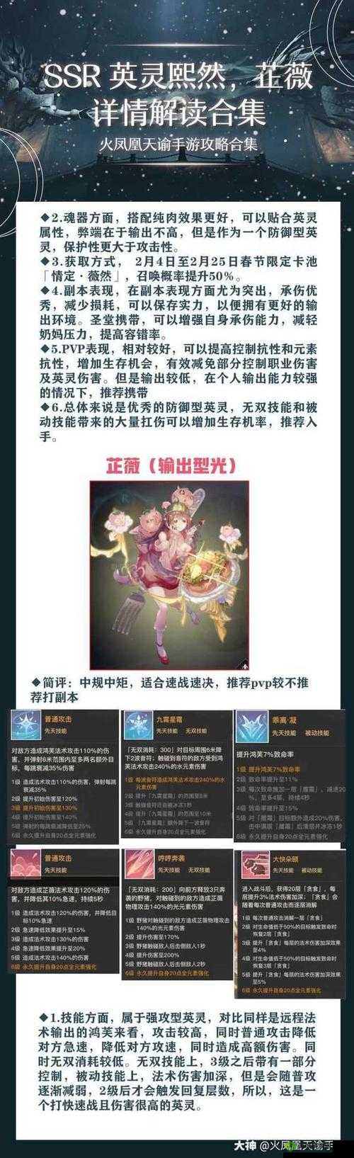 天谕手游芷薇相关介绍一览