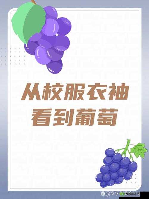 从校服衣袖看到的青涩葡萄:一段纯真的校园之恋