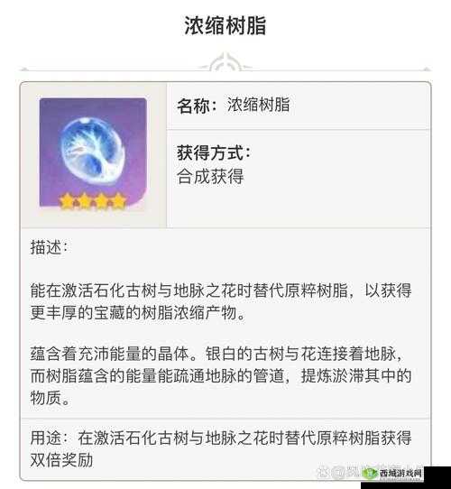 原神树脂，合成、应用与策略