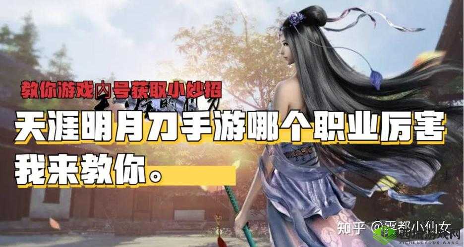 天涯明月刀手游PVP最强职业推荐,谁将主宰战场风云?