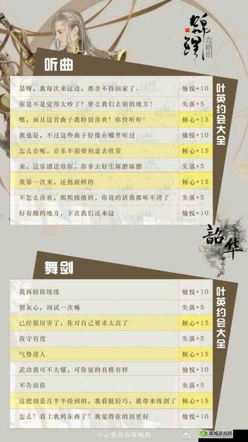 云裳羽衣，叶英约会赏花，好感度飙升秘籍