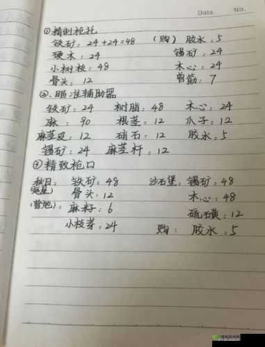 明日之后配方大全与道具制作所需材料一览