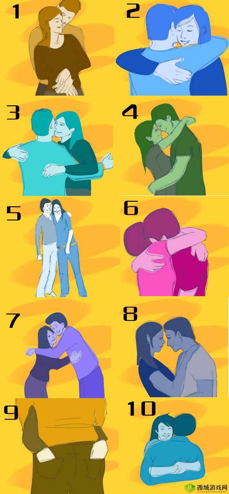 情侣甜蜜拥抱姿势展现无尽爱意和浪漫情愫