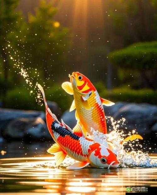 揭秘鲤鱼喝水姿势的独特魅力：高清图片展示鲤鱼优雅饮水瞬间，了解其自然习性