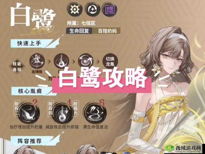 黑潮之上白鹭怎么样 角色属性卡牌培养攻略分享