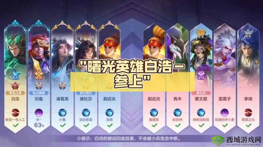 曙光英雄白浩怎么玩，英雄实战攻略