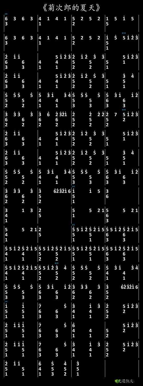 光遇菊次郎的夏天怎么弹?钢琴竖琴数字简谱分享