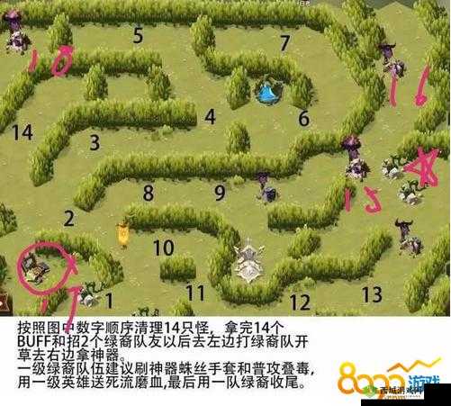 剑与远征血荆丛林攻略路线图，深度解析与通关技巧